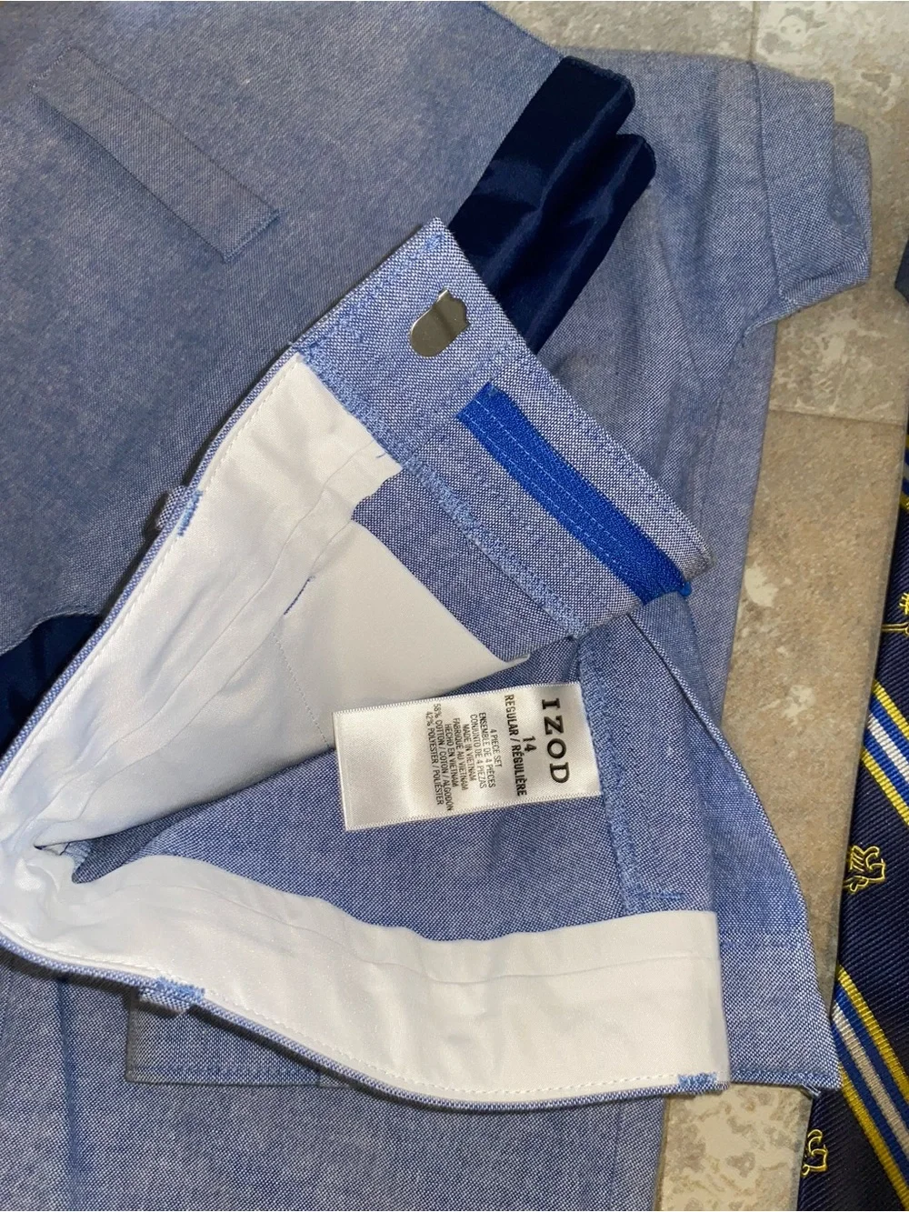 Izod boys Light Blue Dress Pants with light blue vest